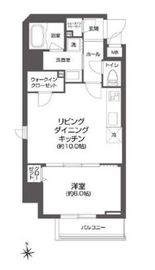 ルクレ上野 1101 間取り図