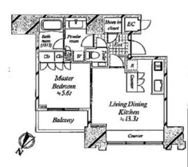 THE ROPPONGI TOKYO CLUB RESIDENCE 12階 間取り図