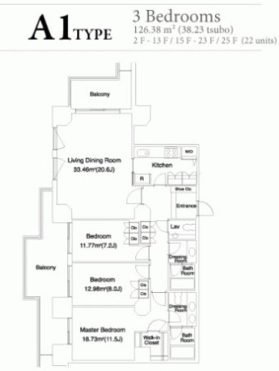 泉ガーデンレジデンス 301 間取り図