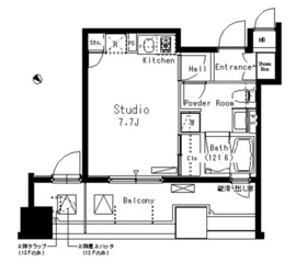 パークアクシス八丁堀 403 間取り図