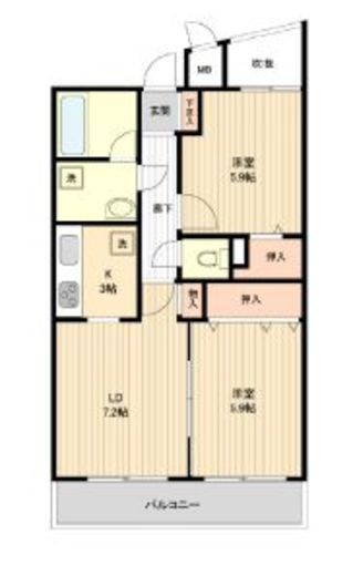 オーパスホームズ白山 208 間取り図