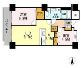 品川シーサイドビュータワー1 509 間取り図