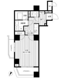 カスタリア初台 306 間取り図