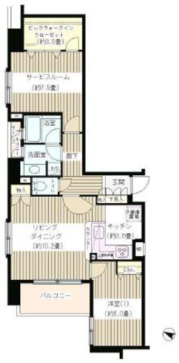 KDXレジデンス日本橋水天宮 308 間取り図