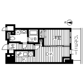 ドゥーエ幡ヶ谷 1307 間取り図