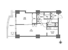 文京グリーンコートビュータワー本駒込 B1909 間取り図