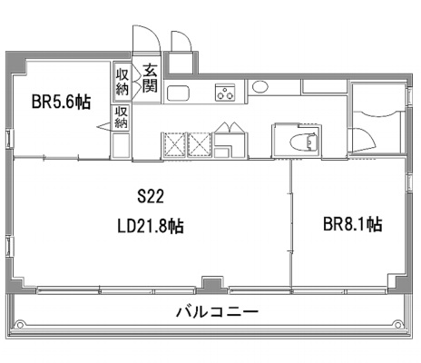 カスタリア中目黒 701 間取り図