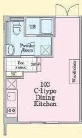 アレーロ三軒茶屋 103 間取り図