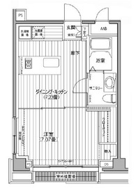 カスタリア都立大学 406 間取り図