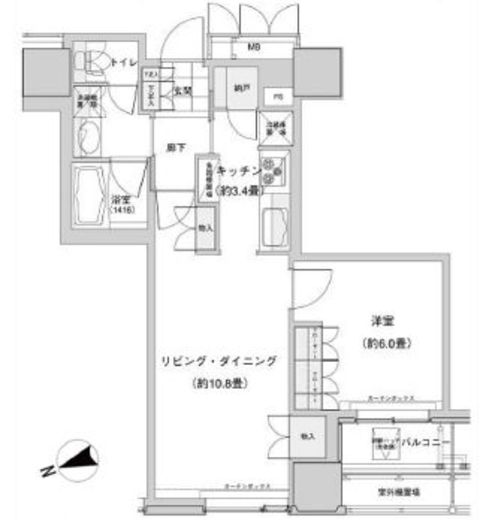 ウエストパークタワー池袋 1004 間取り図