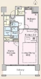 ロイヤルパークス新田 214 間取り図