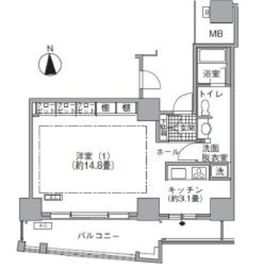 アクティ汐留 810 間取り図