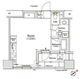 カスタリア目黒かむろ坂 802 間取り図