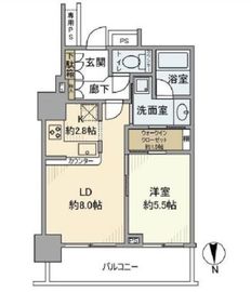 ベイクレストタワー 14階 間取り図