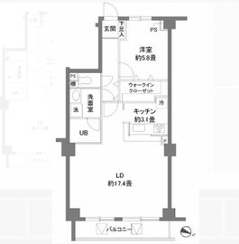 カスタリア原宿 404 間取り図