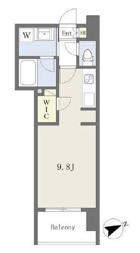 グランドプレシア芝浦 614 間取り図