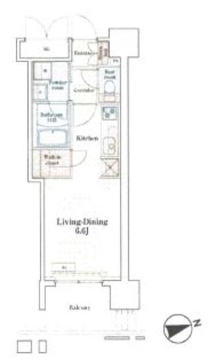 グランドプレシア芝浦 1610 間取り図