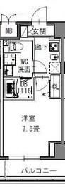 S-RESIDENCE新御徒町WEST (エスレジデンス新御徒町ウエスト) 202 間取り図