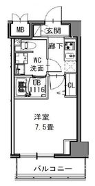 S-RESIDENCE新御徒町WEST (エスレジデンス新御徒町ウエスト) 802 間取り図