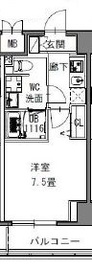 S-RESIDENCE新御徒町WEST (エスレジデンス新御徒町ウエスト) 1002 間取り図