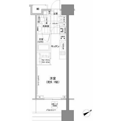 パークハビオ西新宿 205 間取り図
