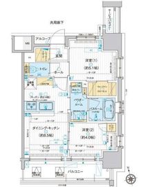 ディームス品川南大井 910 間取り図