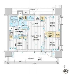ディームス品川南大井 1401 間取り図