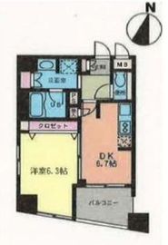 ボヌール都立大学参番館 501 間取り図