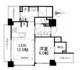 ライオンズタワー目黒川 13階 間取り図