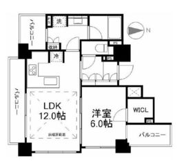 ライオンズタワー目黒川 13階 間取り図