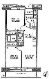 アクティ目黒駅前 1号棟 909 間取り図
