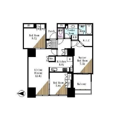 ワールドシティタワーズ キャピタルタワー 10階 間取り図