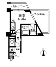 レジディア中落合 A405 間取り図