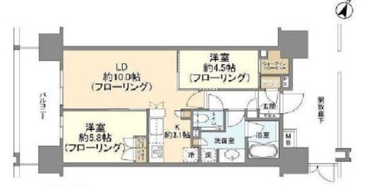 パークリュクス目黒 14階 間取り図