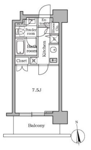 レジディア三軒茶屋 1103 間取り図