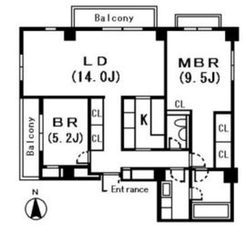 麻布仙台坂ガーデン 101 間取り図