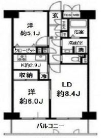 月島ホームズ 9階 間取り図