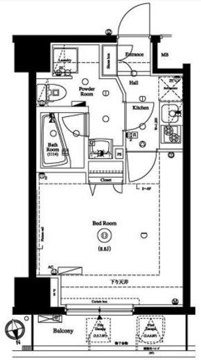 アクサス神楽坂Sta． 3階 間取り図