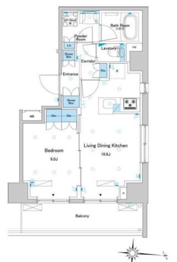 ブラウ住吉 309 間取り図