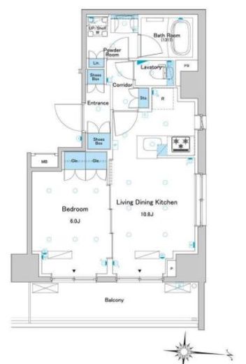 ブラウ住吉 609 間取り図