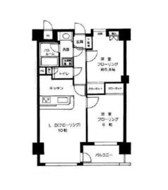 ライオンズマンション麻布十番南 5階 間取り図