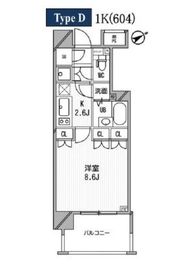 ライオンズシティ白金高輪 404 間取り図