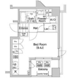 コンフォリア笹塚 1307 間取り図