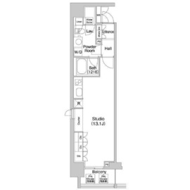 コンフォリア北参道 1212 間取り図