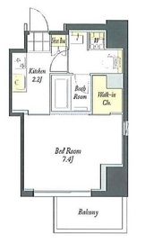 プライムメゾン蔵前 1205 間取り図