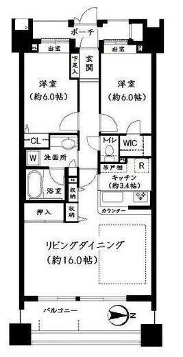 コスモ木場キャナルブリーズ 13階 間取り図