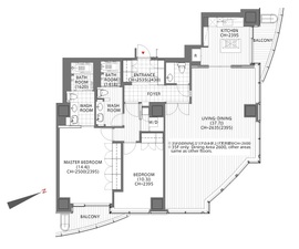 愛宕グリーンヒルズフォレストタワー 3401 間取り図