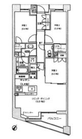 ザ・パークハウス大井町レジデンス 3階 間取り図