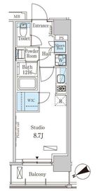 パークアクシス日本橋茅場町 402 間取り図