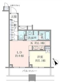 ブリリアタワーズ目黒 21階 間取り図